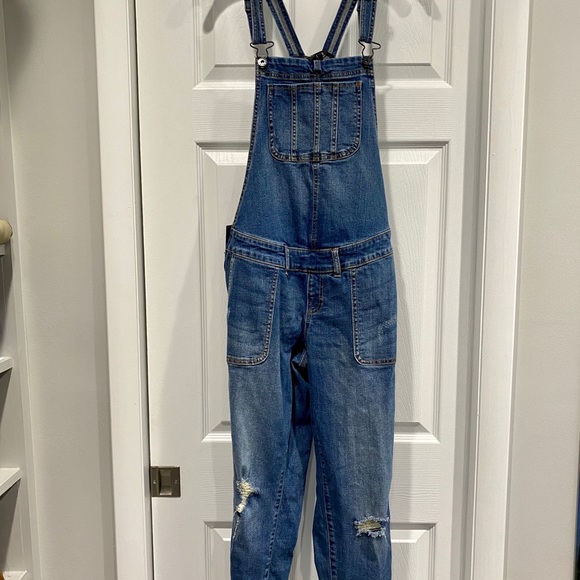 Indigo Blue Maternity Overalls - Picture 2 of 7